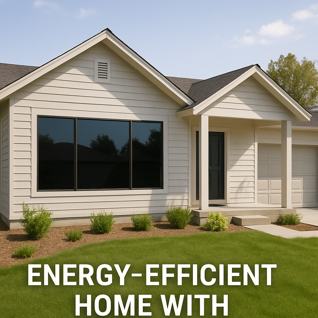 Energy-efficient home with window tinting