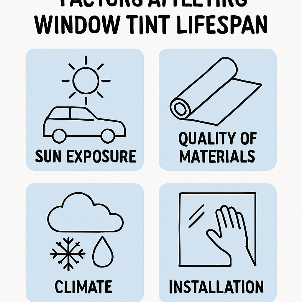 Factors affecting window tint lifespan