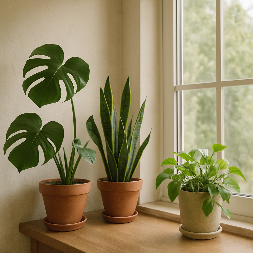 Indoor plants near window