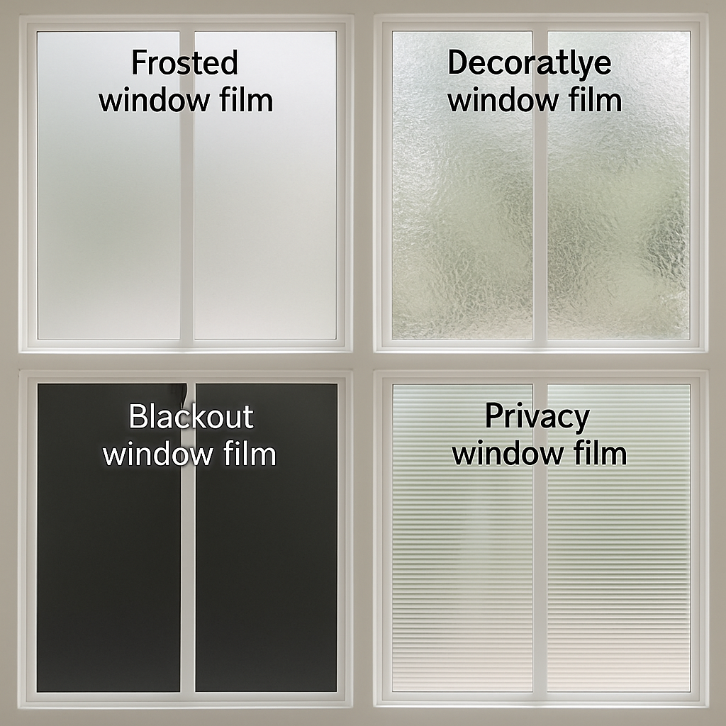 Different types of opaque window films