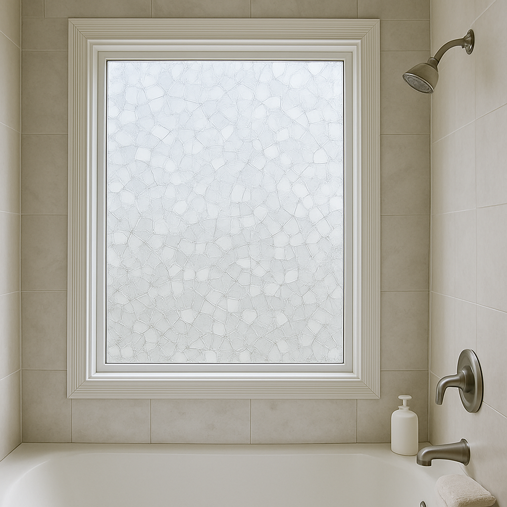 Bathroom privacy window film