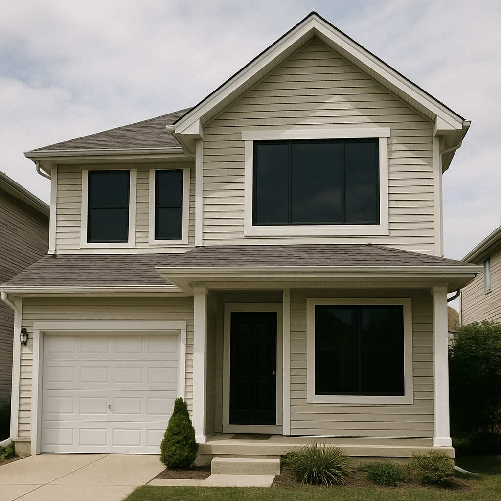 Home with tinted window film