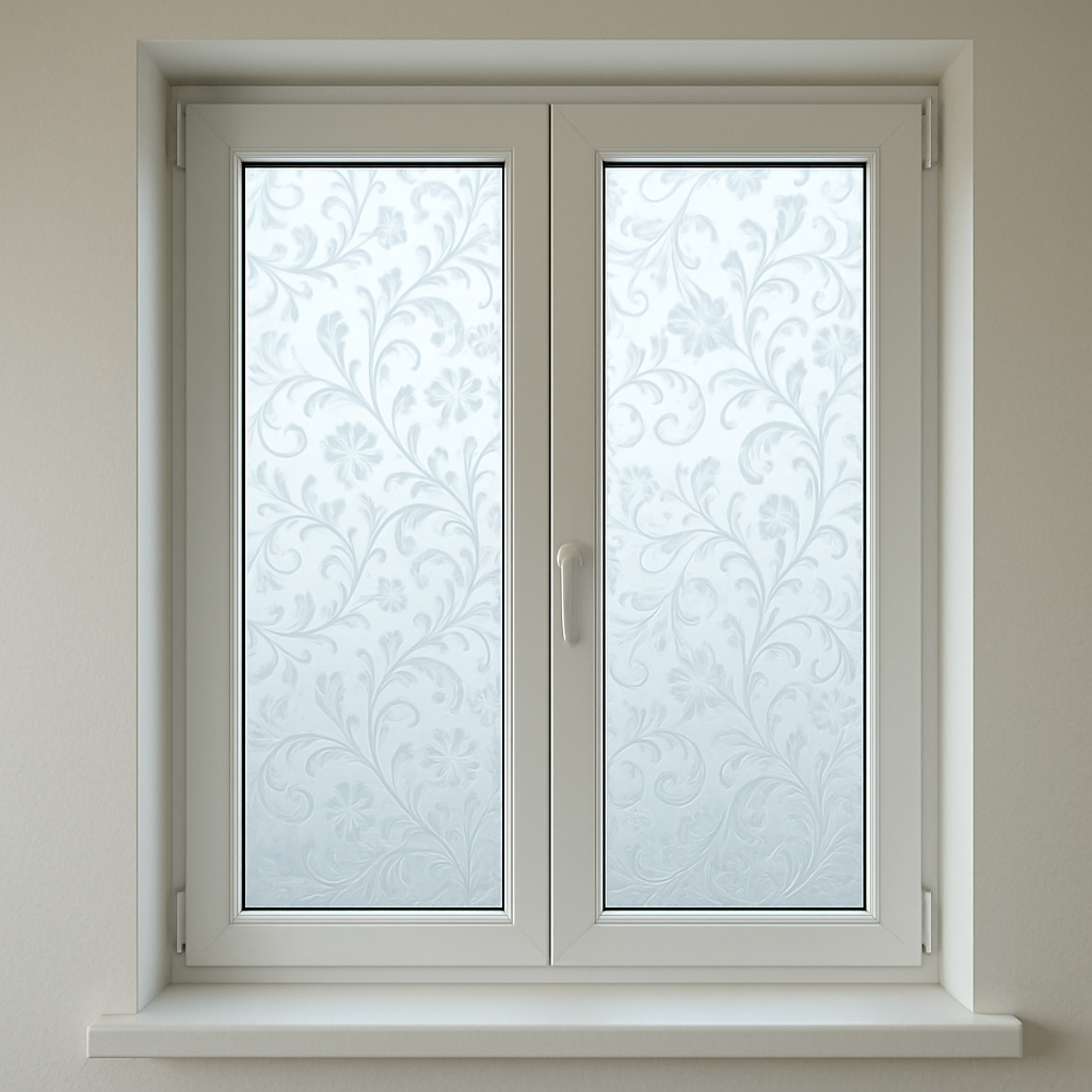 Modern window with decorative film